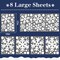 8 Sheets Extra Large White Snowflake Christmas Window Clings